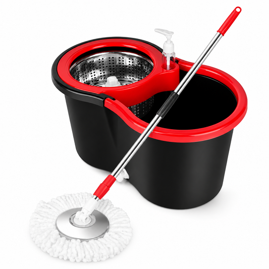 Spin Mop Bucket Set with Soap Dispenser 360°Rotating