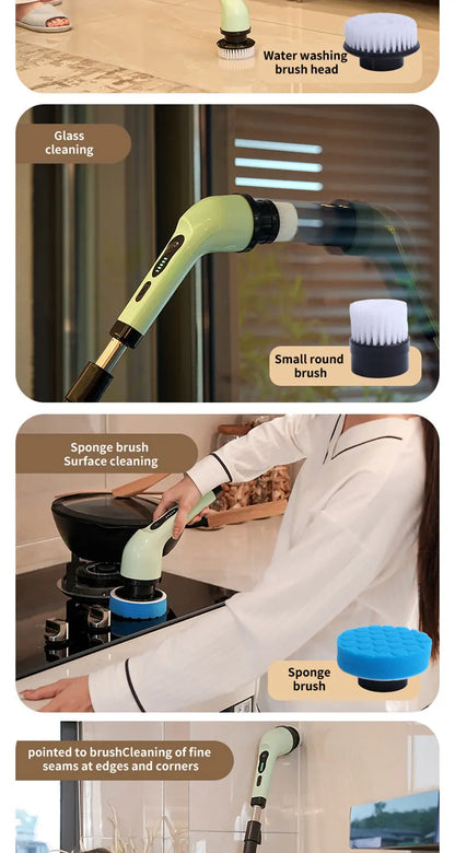 Electric Spin Scrubber 9-in-1 Cordless Rechargeable