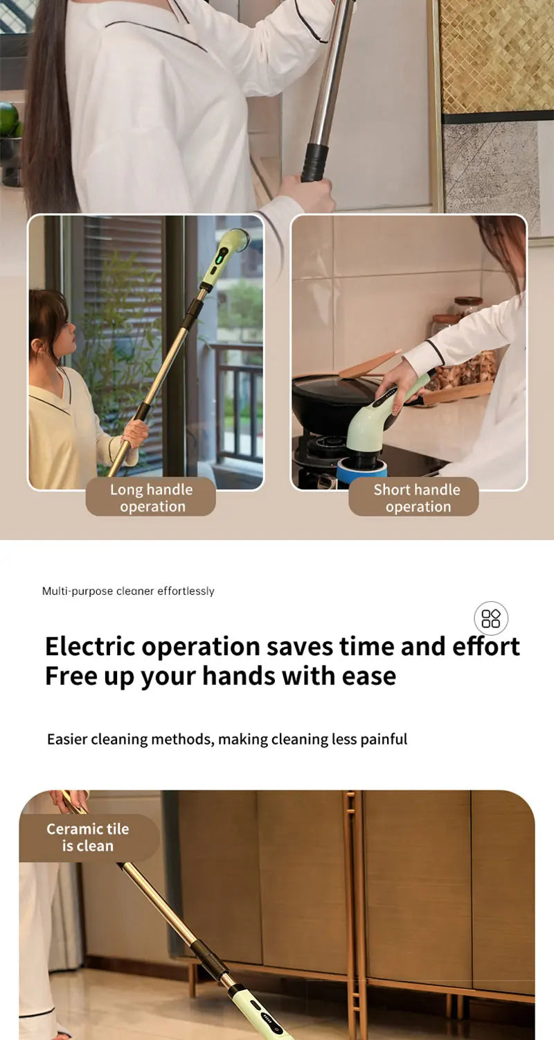 Electric Spin Scrubber 9-in-1 Cordless Rechargeable