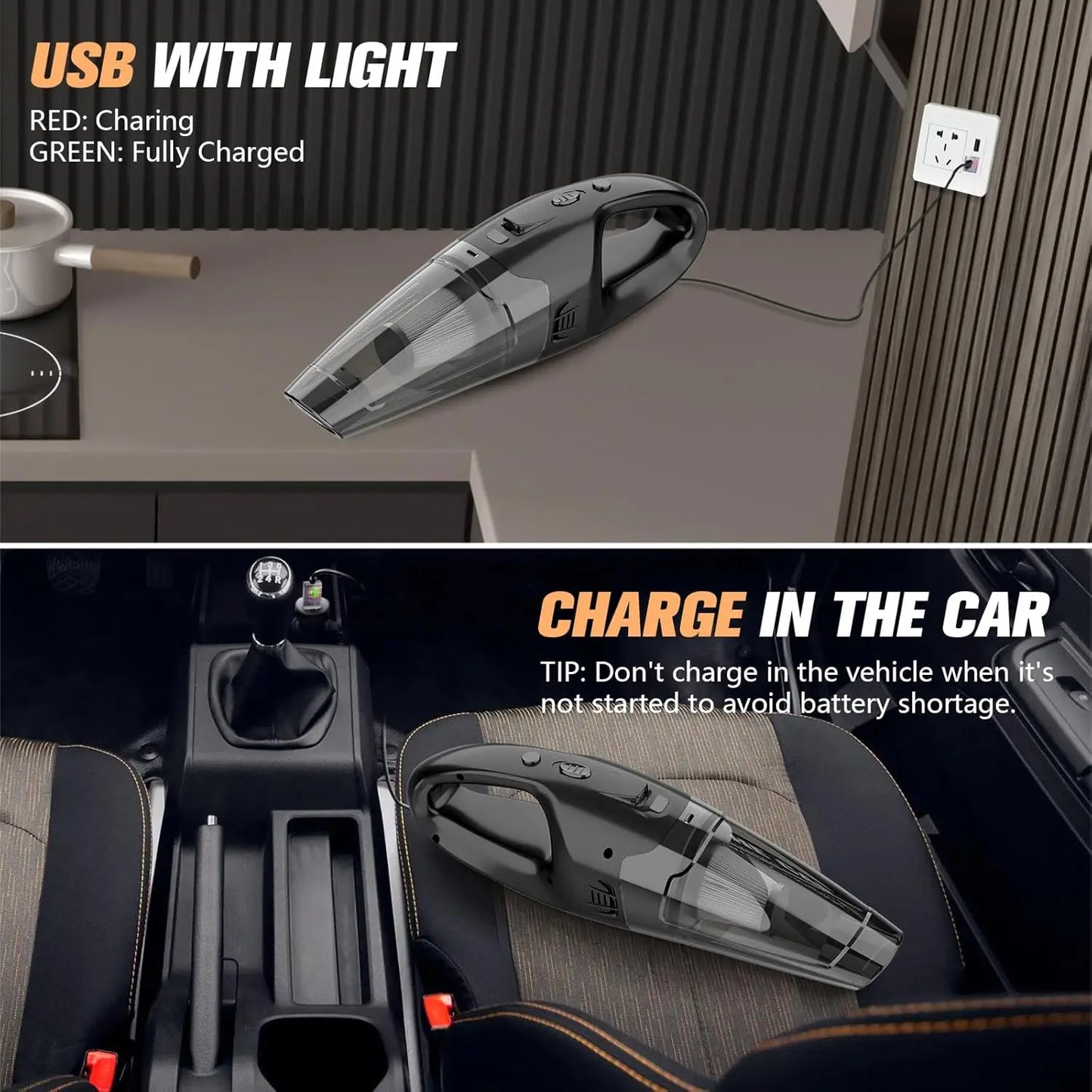 Cordless Handheld Vacuum, Mini Car Vacuum Cleaner