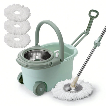 Spin Mop Bucket Set with Soap Dispenser 360°Rotating