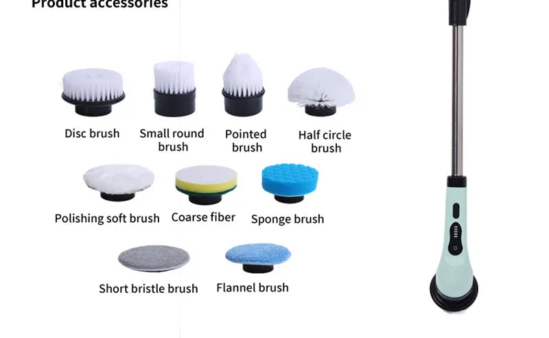 Electric Spin Scrubber 9-in-1 Cordless Rechargeable