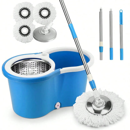 Spin Mop Bucket Set with Soap Dispenser 360°Rotating